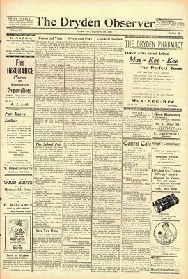 Dryden Observer, 5 Sep 1924