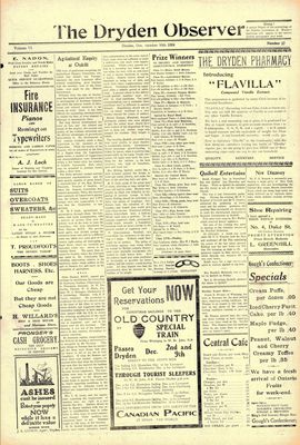 Dryden Observer, 10 Oct 1924