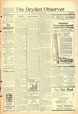 Dryden Observer, 6 Feb 1925