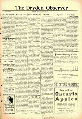 Dryden Observer, 6 Nov 1925