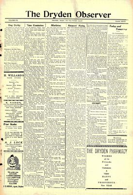 Dryden Observer, 26 Dec 1925