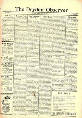 Dryden Observer, 29 Jan 1926