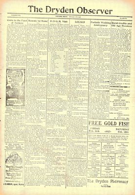 Dryden Observer, 11 Feb 1926