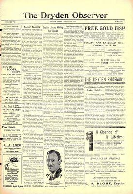 Dryden Observer, 12 Feb 1926