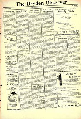 Dryden Observer, 19 Feb 1926