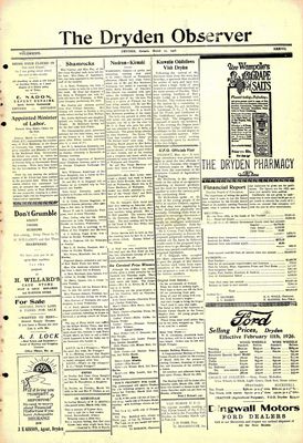 Dryden Observer, 12 Mar 1926