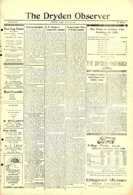 Dryden Observer, 26 Mar 1926