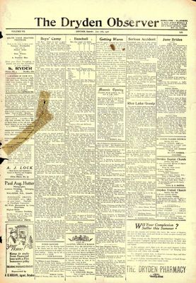 Dryden Observer, 16 Jul 1926