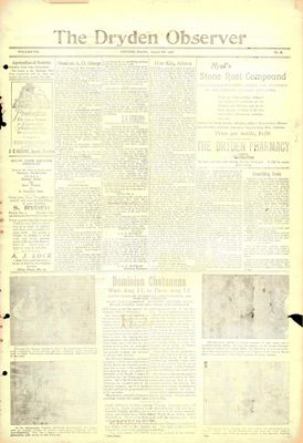 Dryden Observer, 6 Aug 1926