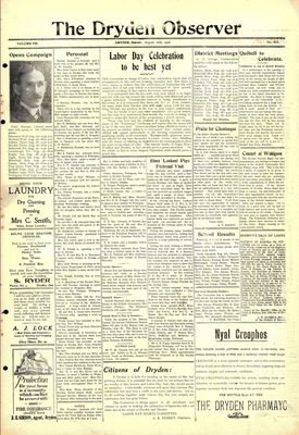 Dryden Observer, 20 Aug 1926