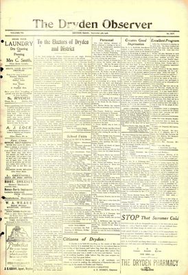 Dryden Observer, 3 Sep 1926