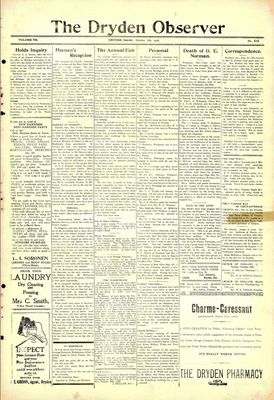 Dryden Observer, 8 Oct 1926