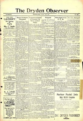 Dryden Observer, 22 Oct 1926