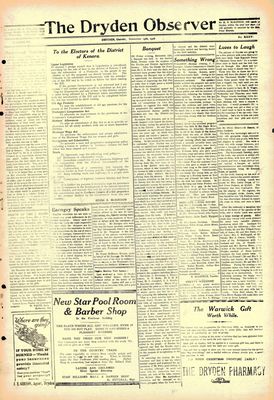 Dryden Observer, 19 Nov 1926