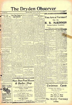 Dryden Observer, 26 Nov 1926