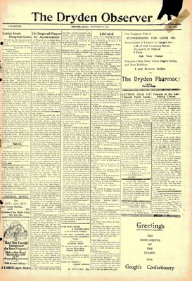 Dryden Observer, 31 Dec 1926