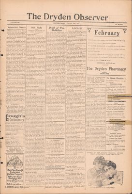 Dryden Observer, 18 Feb 1927