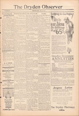 Dryden Observer, 13 May 1927