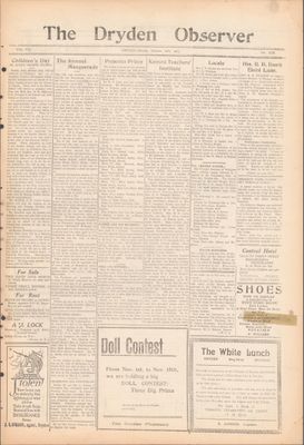 Dryden Observer, 14 Oct 1927