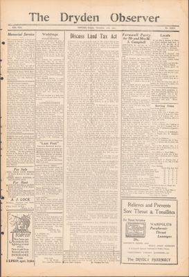 Dryden Observer, 11 Nov 1927