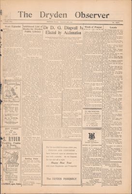 Dryden Observer, 30 Dec 1927