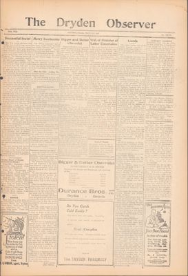 Dryden Observer, 2 Mar 1928