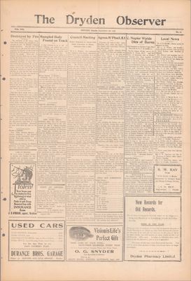 Dryden Observer, 7 Sep 1928