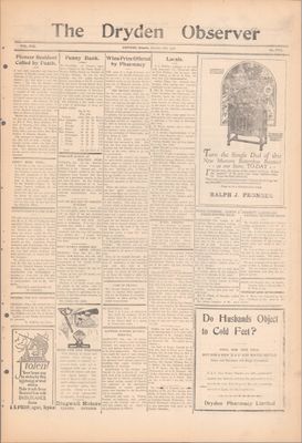 Dryden Observer, 26 Oct 1928