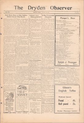 Dryden Observer, 2 Nov 1928