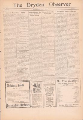 Dryden Observer, 14 Dec 1928