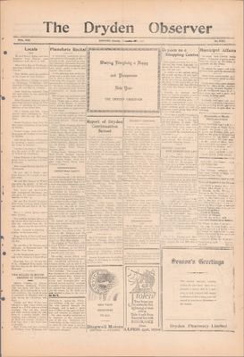 Dryden Observer, 20 Dec 1928