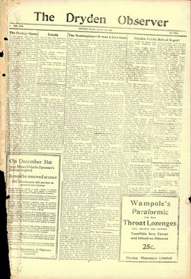 Dryden Observer, 4 Jan 1929