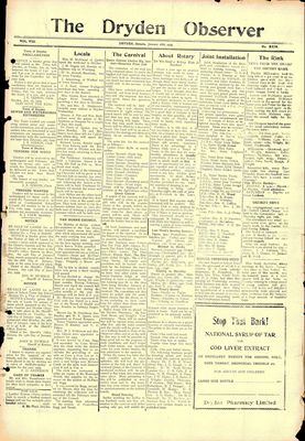 Dryden Observer, 18 Jan 1929