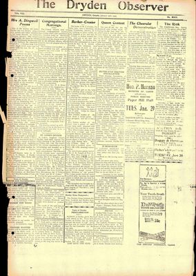 Dryden Observer, 25 Jan 1929