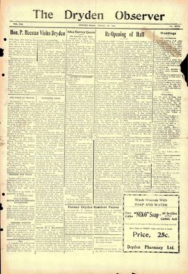 Dryden Observer, 1 Feb 1929