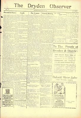 Dryden Observer, 5 Apr 1929