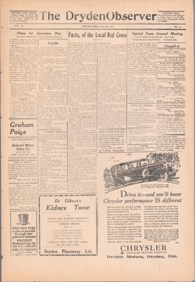 Dryden Observer, 24 May 1929