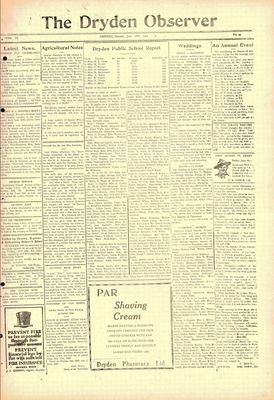 Dryden Observer, 28 Jun 1929