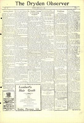 Dryden Observer, 12 Jul 1929