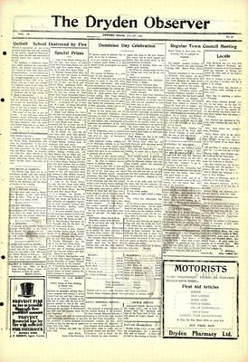 Dryden Observer, 5 Jul 1929