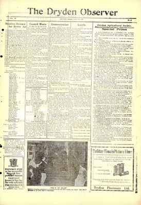 Dryden Observer, 16 Aug 1929