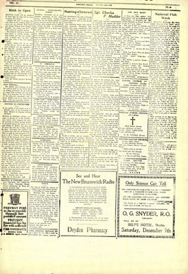 Dryden Observer, 22 Nov 1929