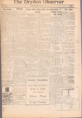 Dryden Observer, 20 Dec 1929