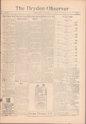 Dryden Observer, 10 Jan 1930