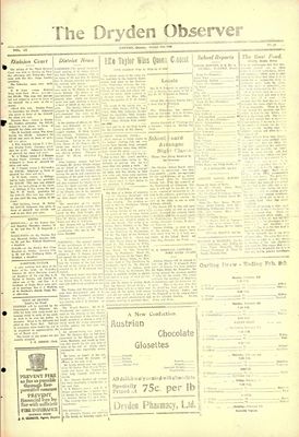 Dryden Observer, 31 Jan 1930