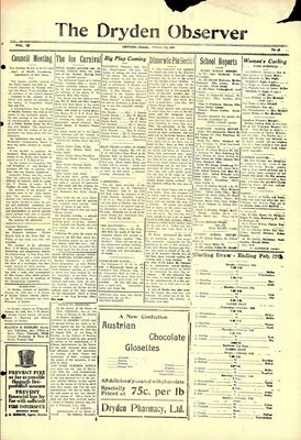 Dryden Observer, 7 Feb 1930