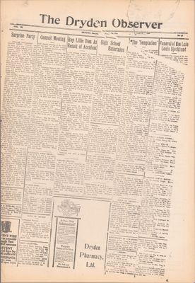 Dryden Observer, 7 Mar 1930