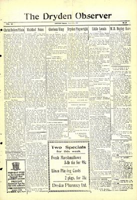 Dryden Observer, 28 Mar 1930