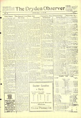 Dryden Observer, 11 Apr 1930