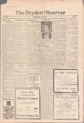 Dryden Observer, 27 Jun 1930